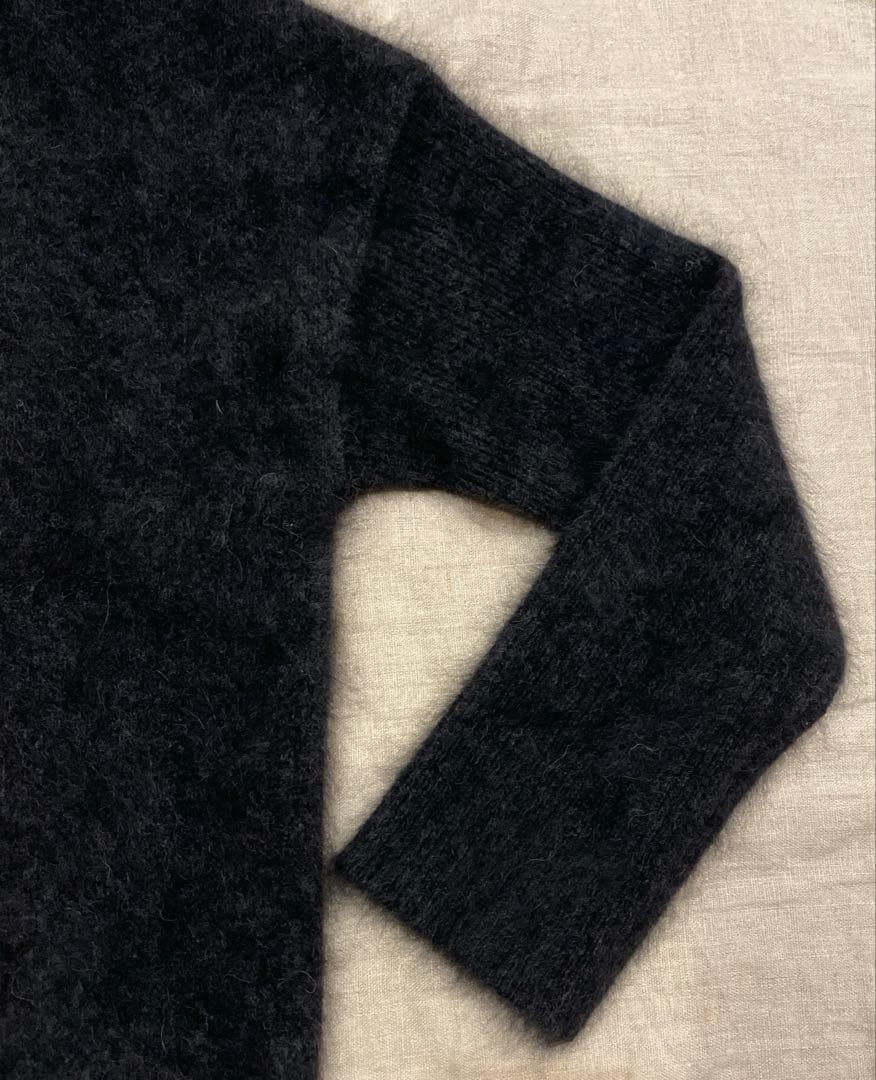 NOBLE ファーニットVネックプルオーバー グレー