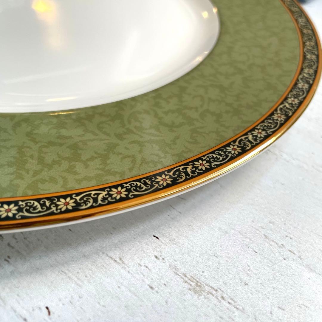 希少WEDG WOODインディア グリーン27cm ディナープレート2枚セット