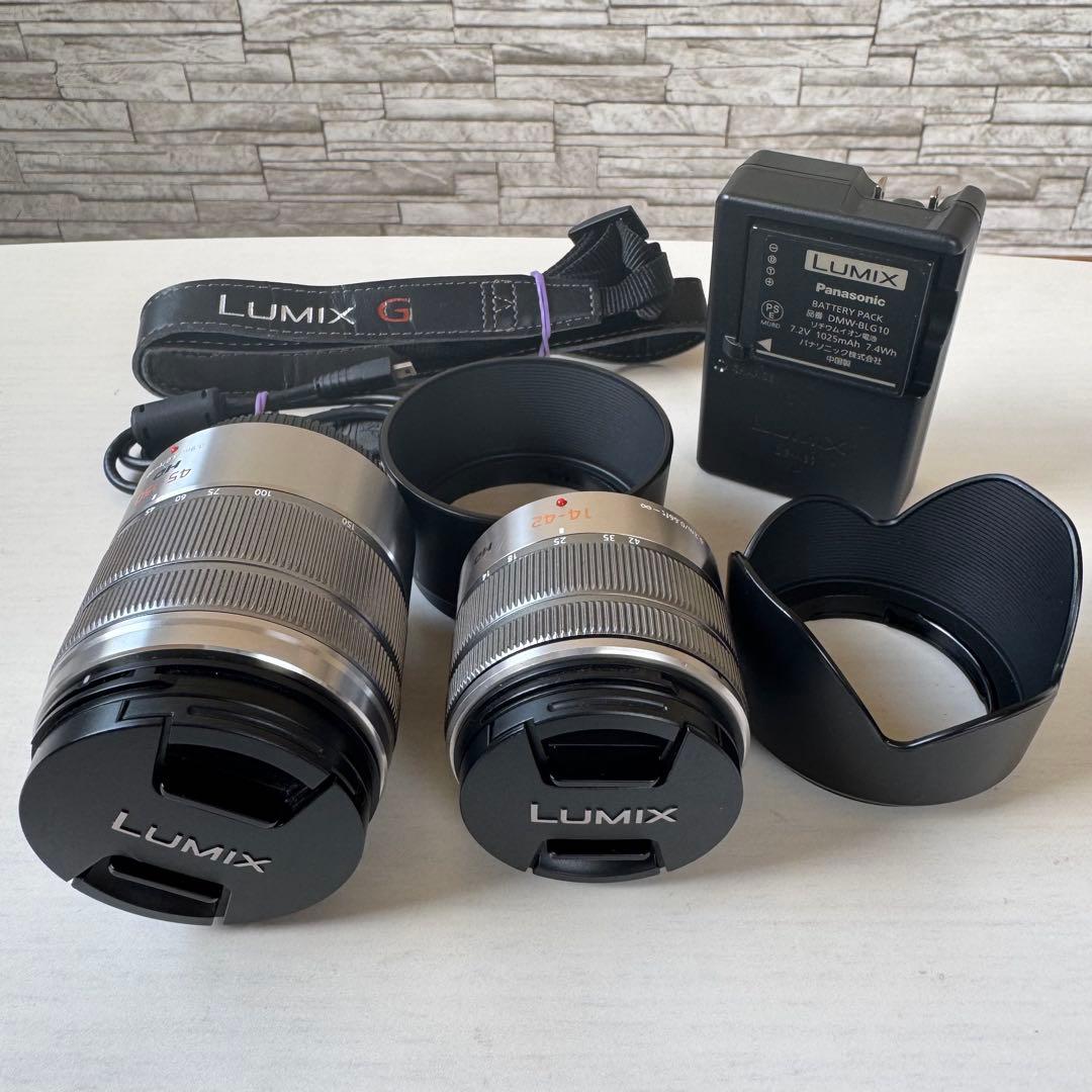 LUMIX G VARIO 45-150mm望遠レンズ/14-42mm 付属品有