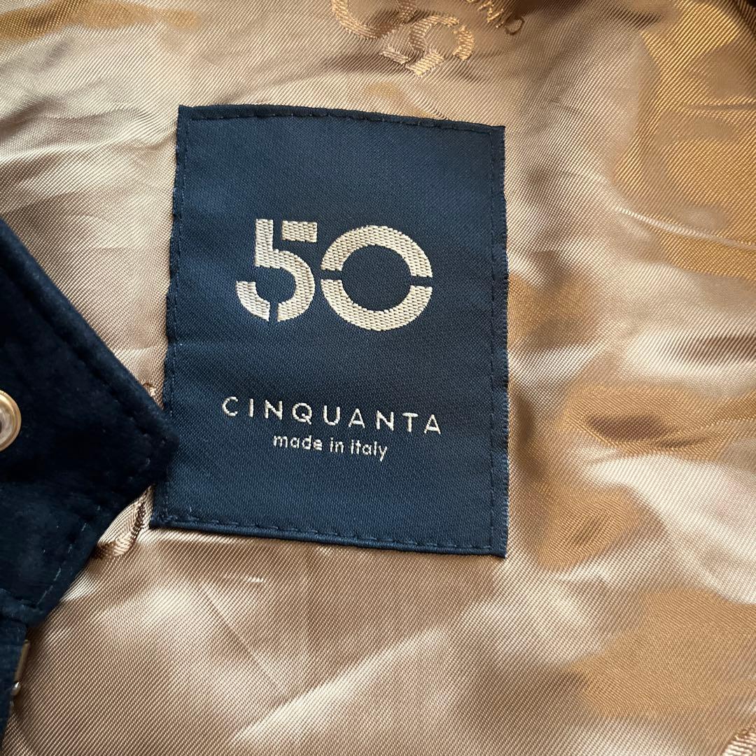 CINQUANTA （チンクアンタ） スウェードレザー シングル ライダース