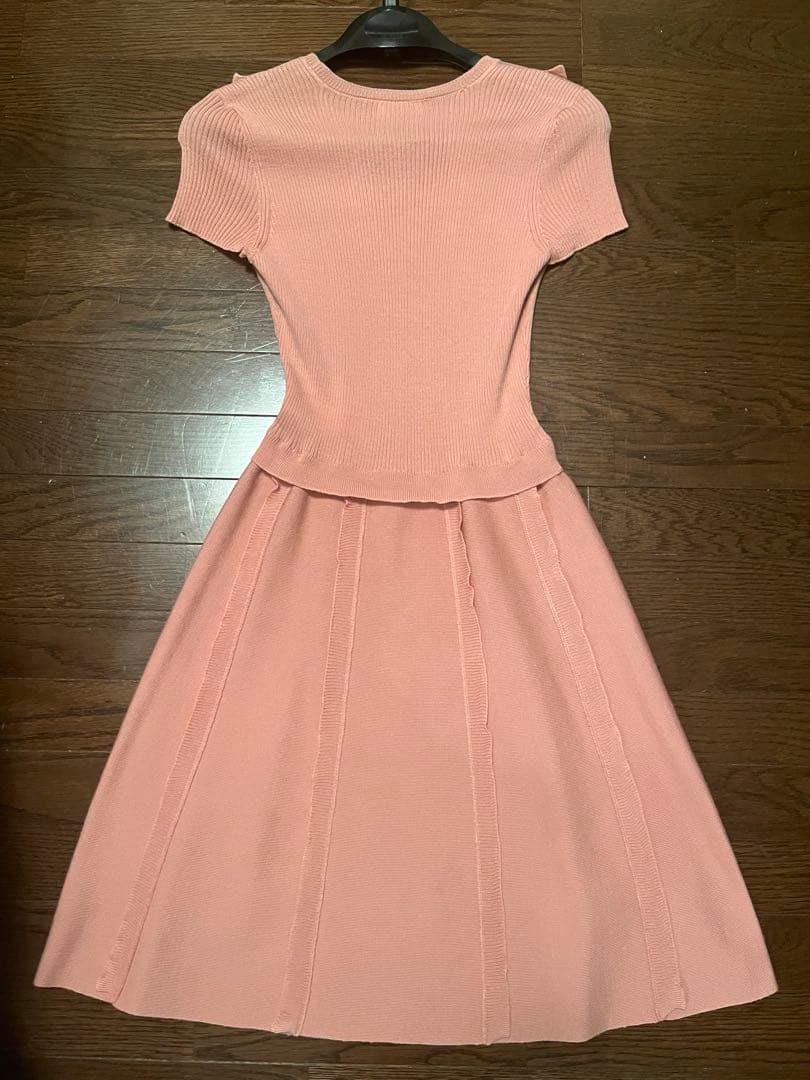 RED VALENTINO 半袖ひざ丈ワンピース ピンク