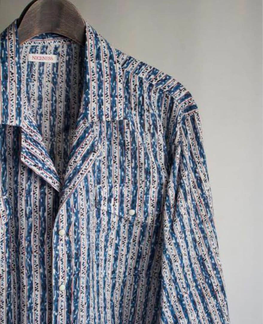 トップス NICENESS PUTHLI.L BLUE sizaM