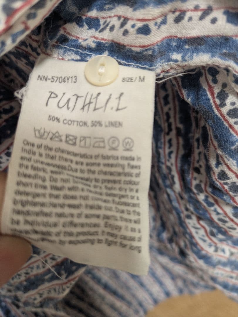 トップス NICENESS PUTHLI.L BLUE sizaM