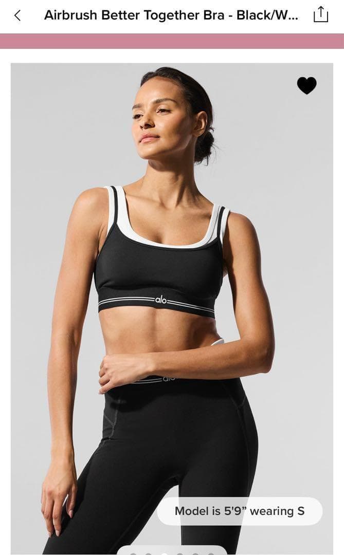 Alo Yoga ブラトップ ブラック 海外XSサイズ