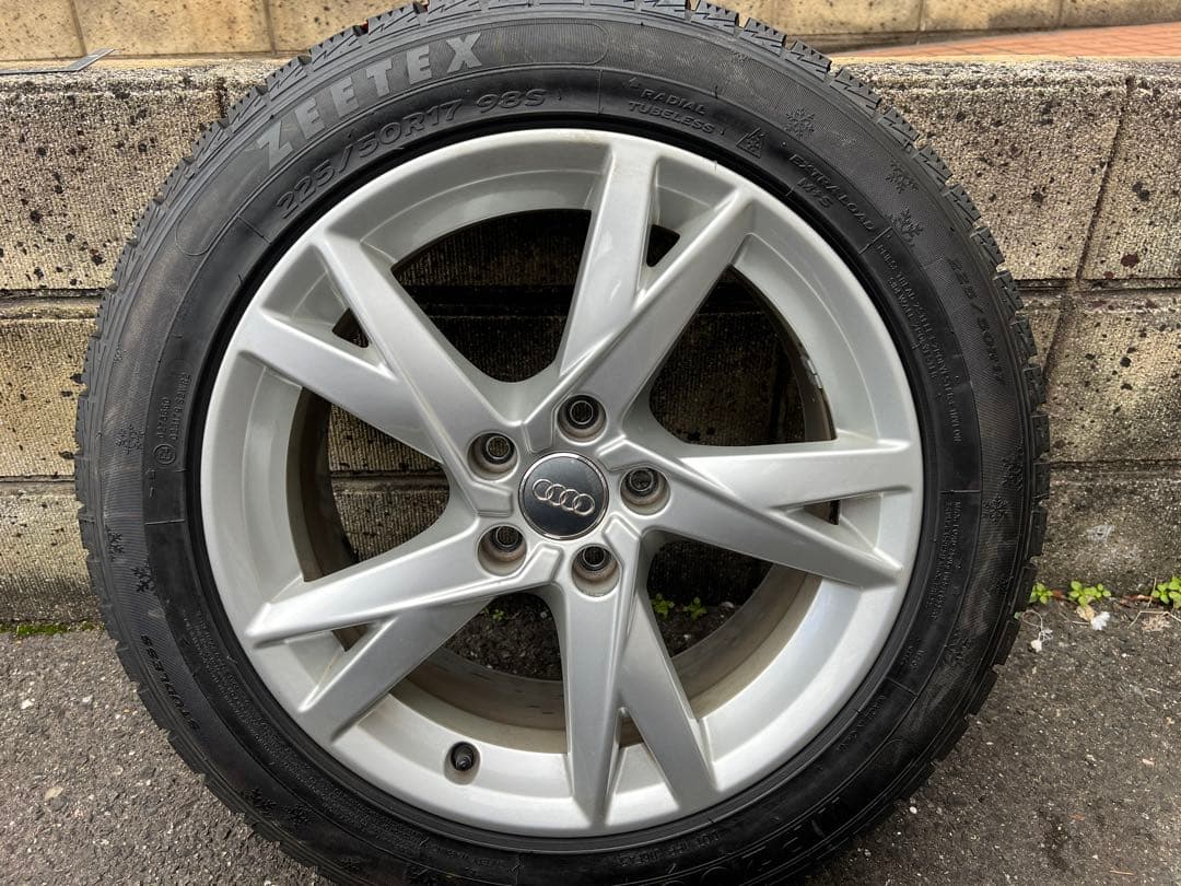 送料込 アウディ純正A4スタッドレス ホイール 4本セット225/50R17