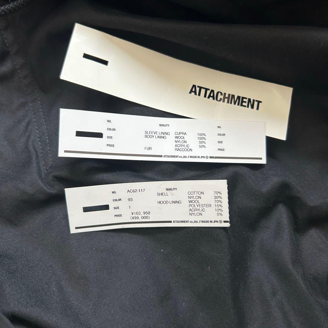 ATTACHMENT アタッチメント モッズコート　ライナー付　ブラック　1