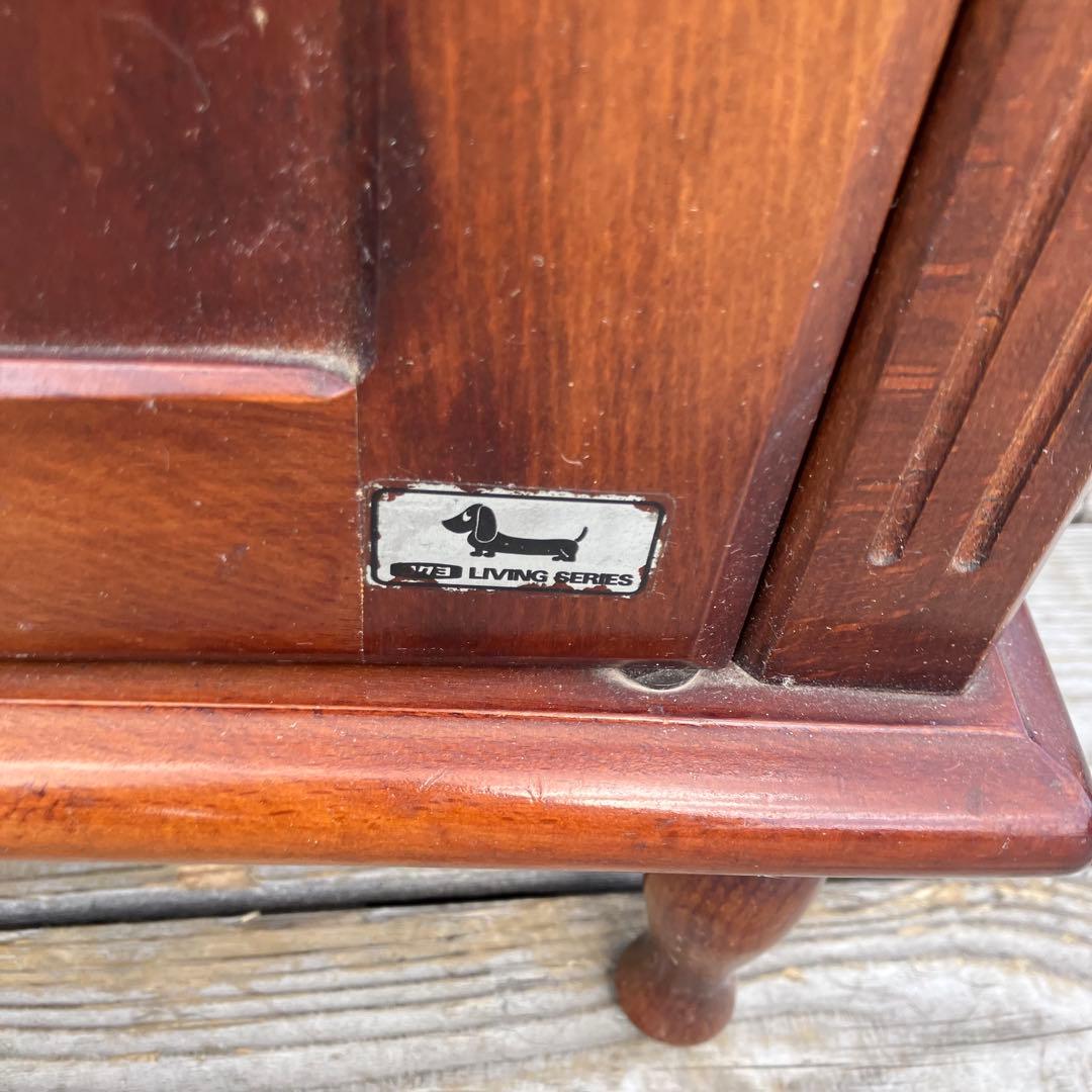 昭和レトロ コクヨ 木製コンソールテーブル コールキャビネット 電話台 花台