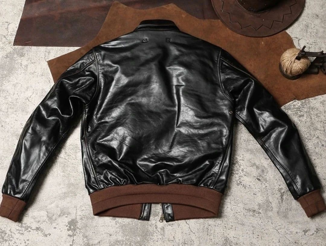 美艶　茶芯馬革ホースハイドA-2レザーフライトジャケット