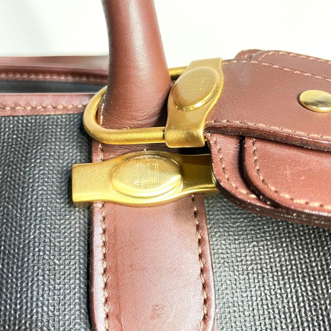 『Dunhill』 ダンヒル ボストンバッグ 旅行用バッグ ブラック ブラウン