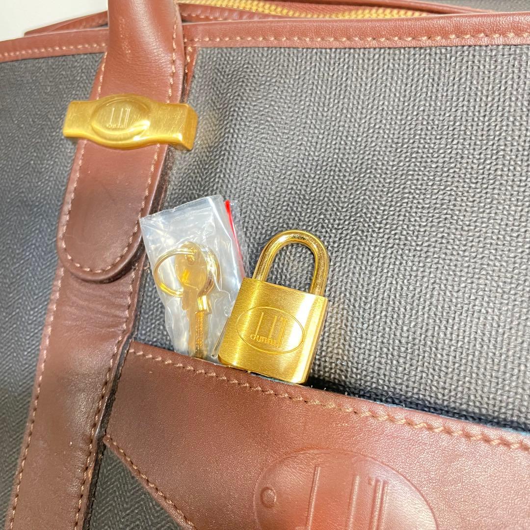 『Dunhill』 ダンヒル ボストンバッグ 旅行用バッグ ブラック ブラウン