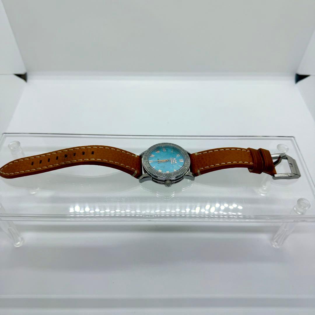 【新品電池 可動品】SAAD ターコイズ　腕時計　サード　天然石