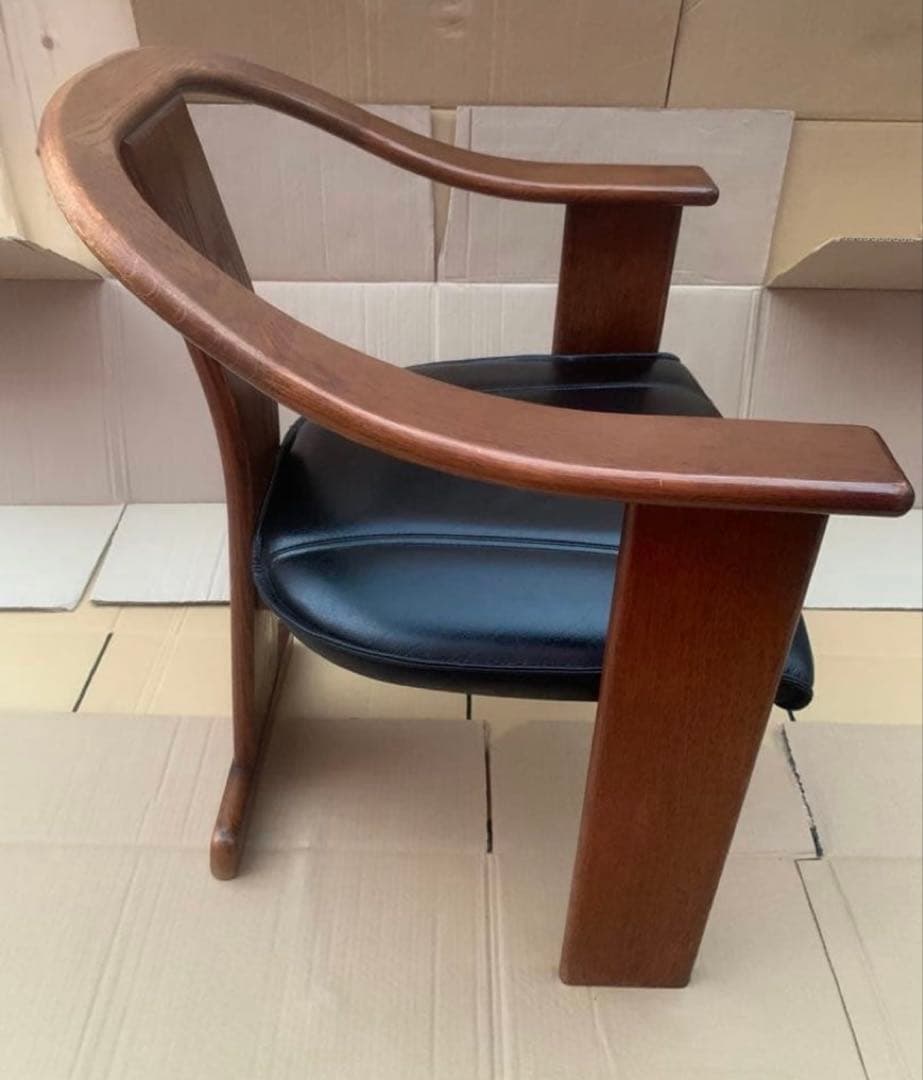 ②NAGANO 本革 ダイニングチェア アームチェア