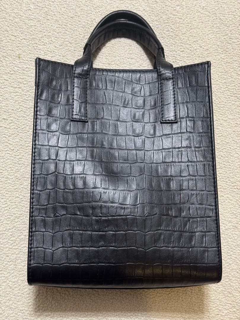 EUROKENVY クロコダイル型押し トートバッグ ブラック