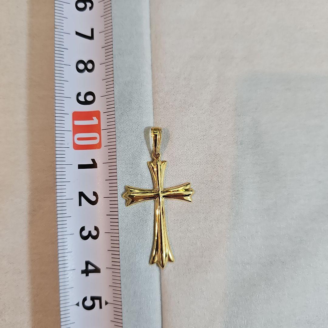K18 クロス ペンダントトップ（十字架）ゴールド