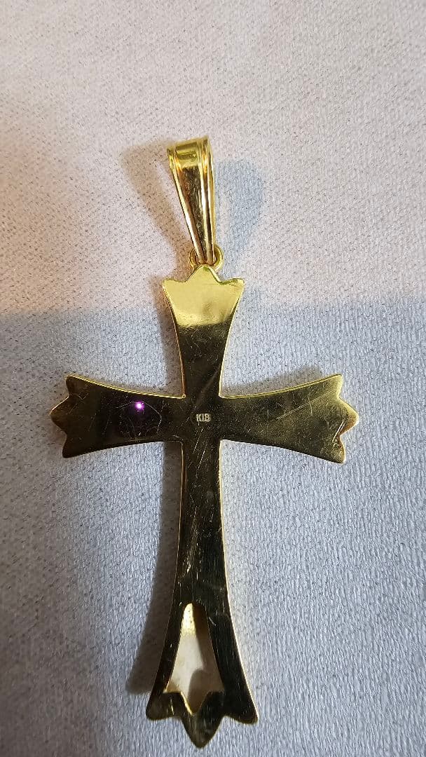 K18 クロス ペンダントトップ（十字架）ゴールド