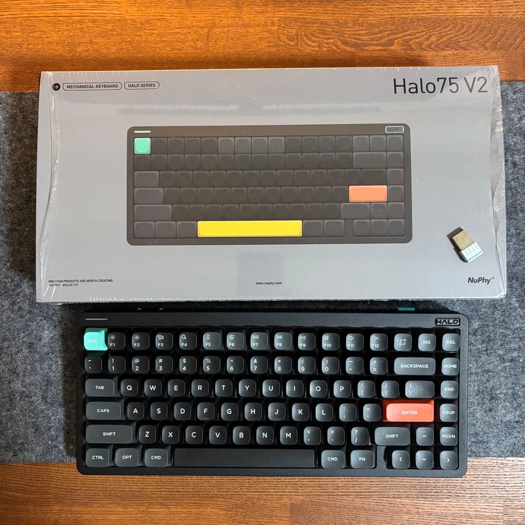 NuPhy Halo75 V2 USキー 静音 GhostBar Black付き