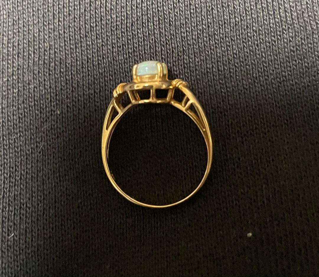 オパール リング　K14 11号　送料無料！