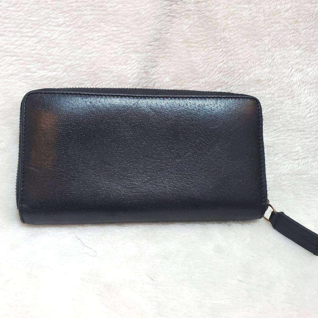 美品 GUCCI 長財布 アニマリエ 蜂 ビー レザー ブラック　ラウンドジップ