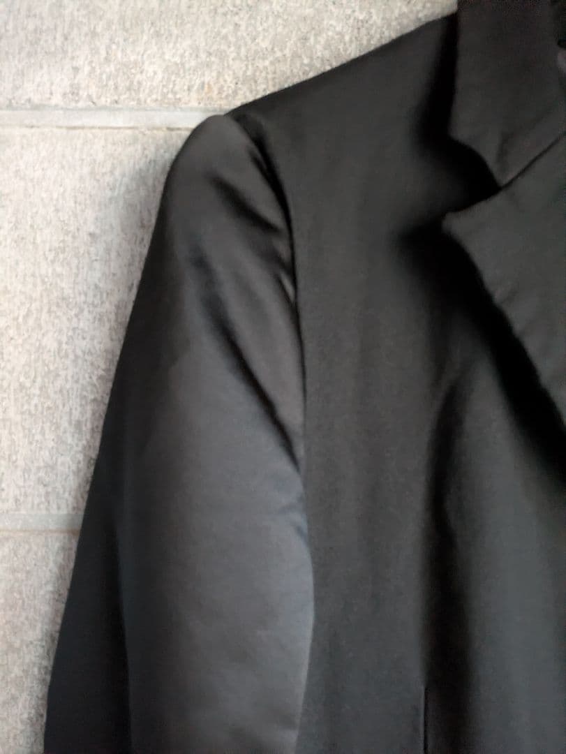 【未使用】BLACKコムデギャルソン　チェスターコート XS ブラック　異素材