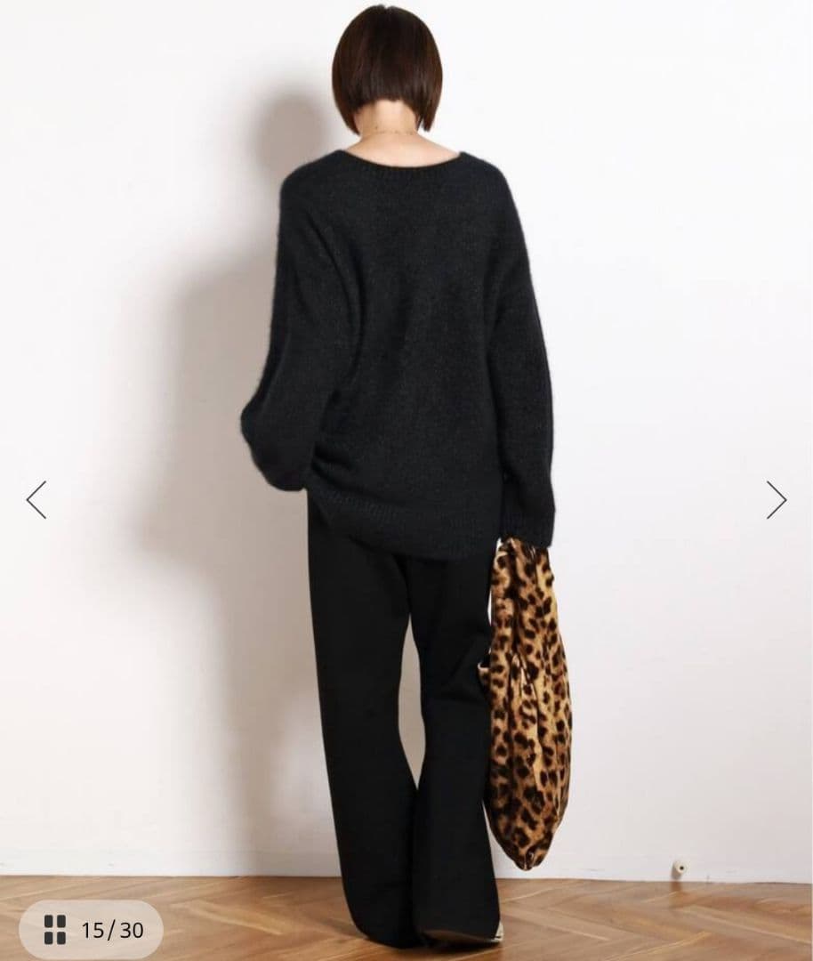 AP STUDIO フォックス ブレンドラメVネックプルオーバー