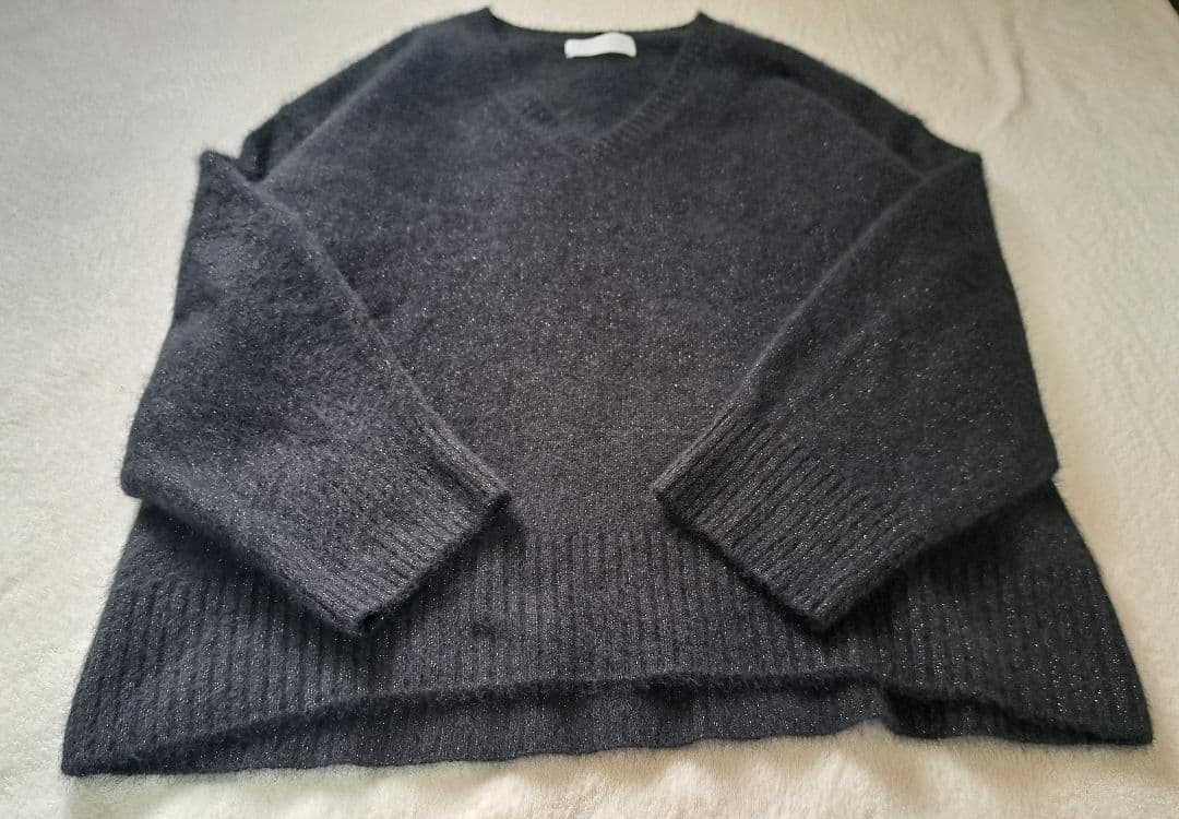 AP STUDIO フォックス ブレンドラメVネックプルオーバー