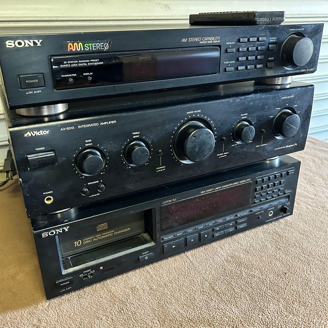 CL13★SONY★ CDプレーヤー アンプ victor チューナー 3点