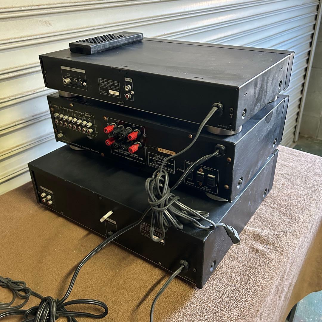 CL13★SONY★ CDプレーヤー アンプ victor チューナー 3点