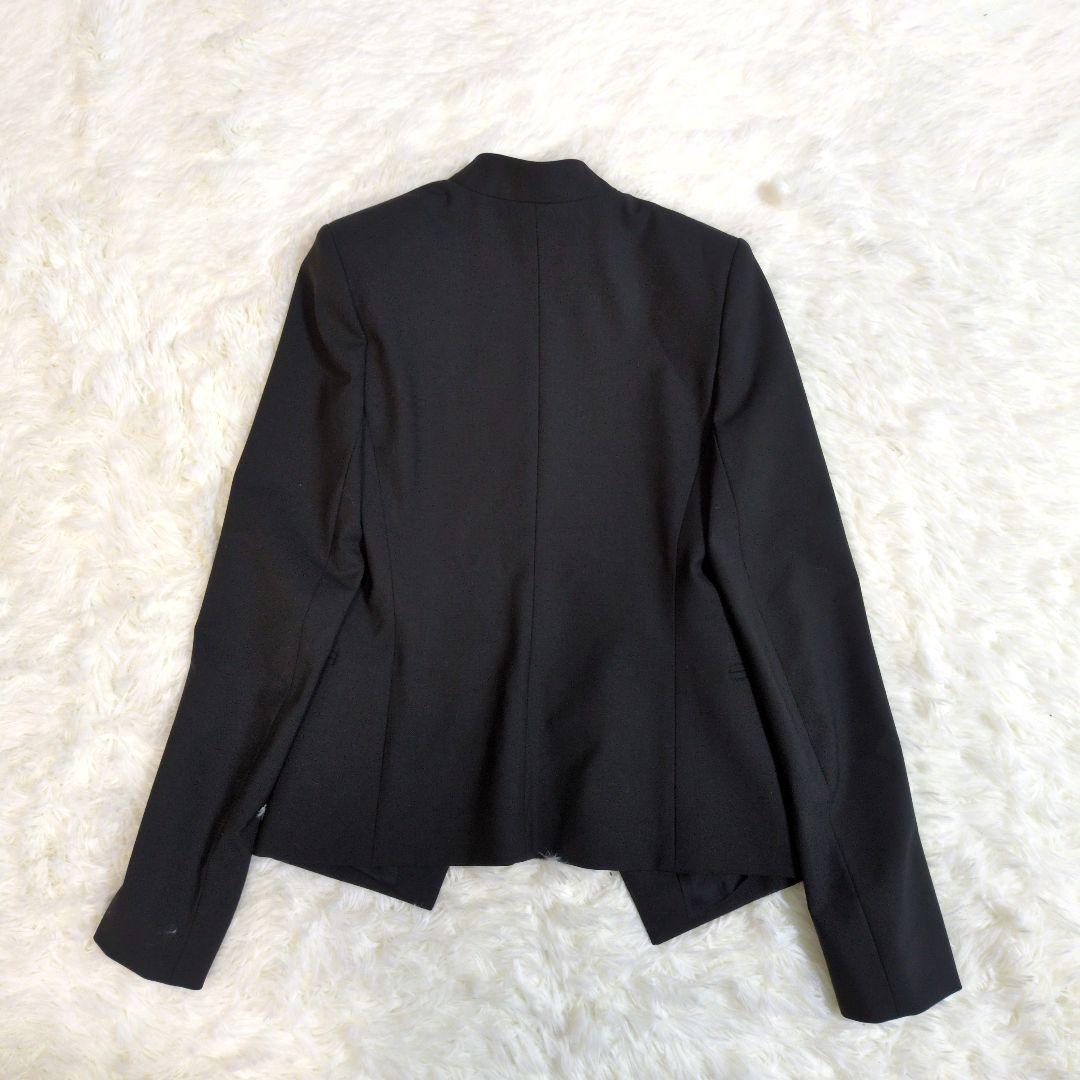 セオリー　セットアップ　ノーカラー　ジャケット　パンツ　ストレッチ　ブラック