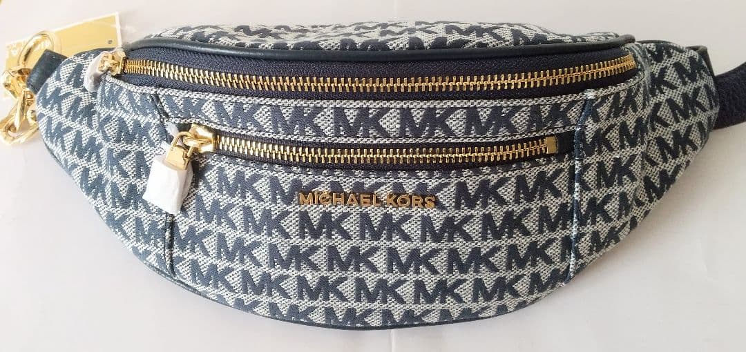 未使用 MICHAEL KORS ウエストバッグ キャンバス モノグラム 美品