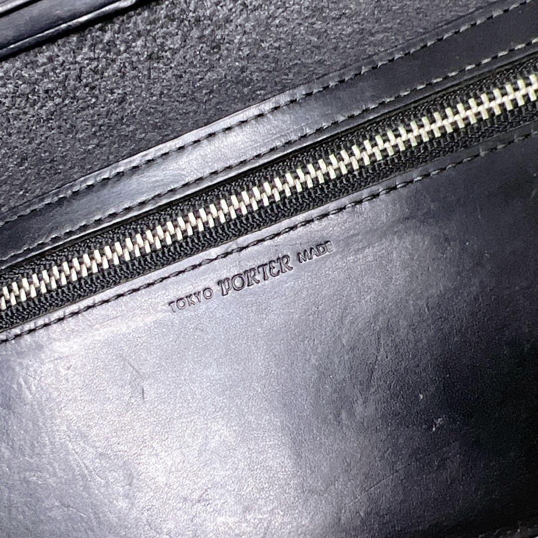 PORTER バイカーウォレット 長財布 レザー 黒 925 シルバーリング