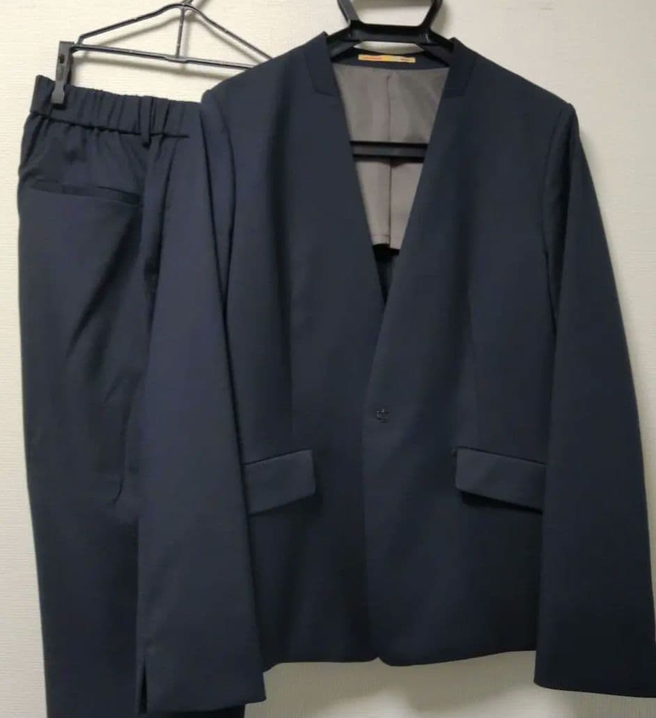 着用1回 美品 ORIHICA オリヒカ RHYME スーツ　ネイビー 2着