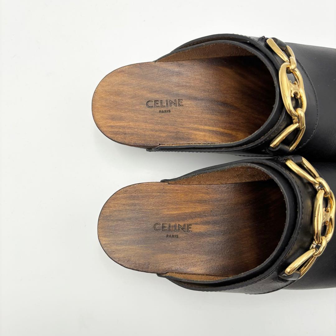 極美品 セリーヌ CELINE レ ボワ クロッグ ミュール サンダル シューズ