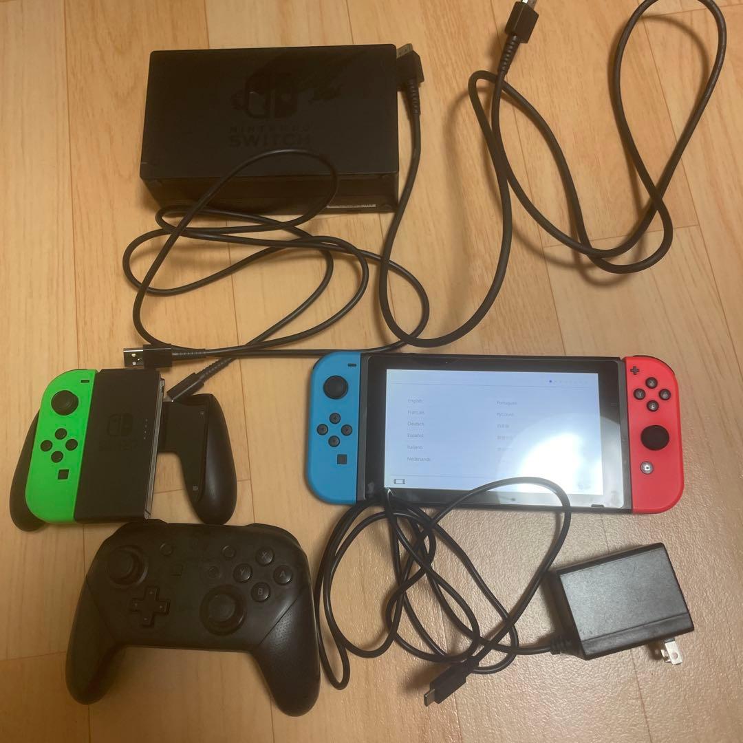 Nintendo Switch 本体 ジョイコン 青/赤/緑 プロコン付き