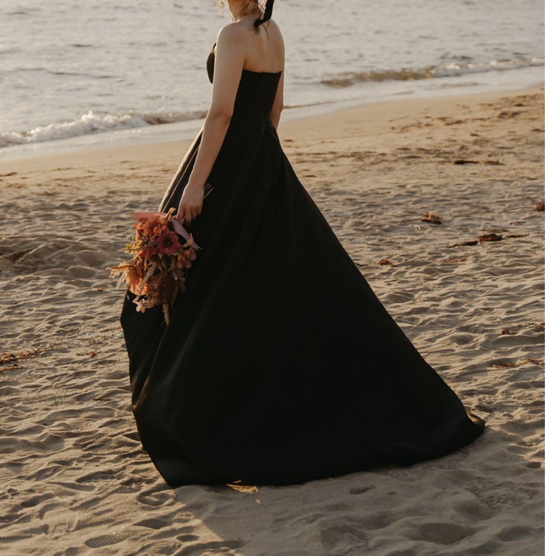 ブラックドレス ウェディングドレス 前撮り