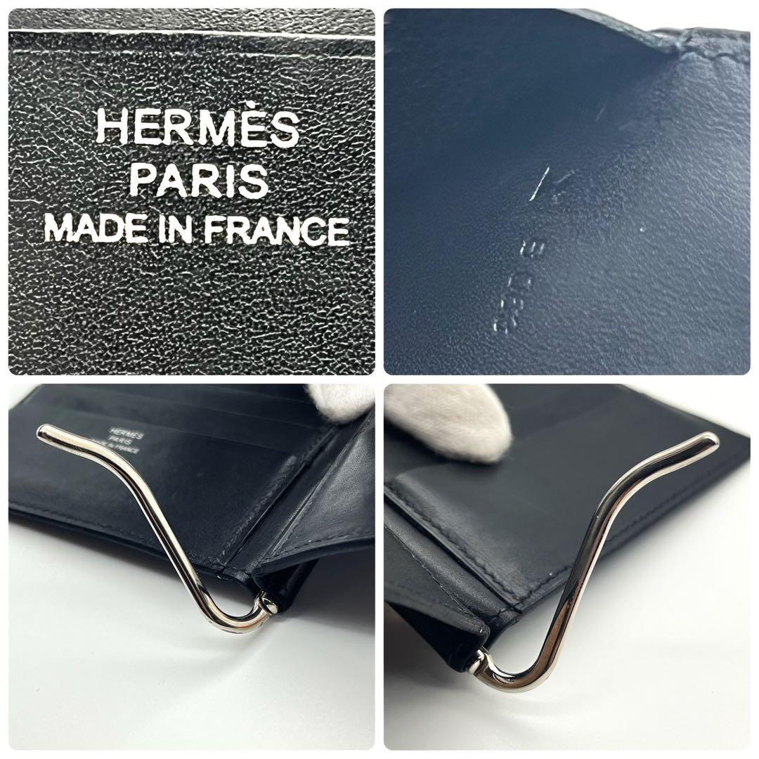 HERMES【最高級美品2014年モデル】ボックスカーフマネークリップ二つ折り