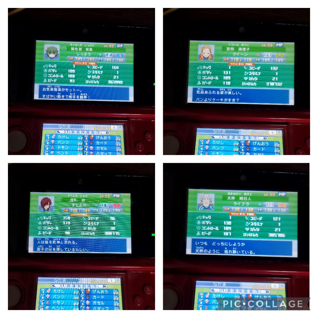 イナズマイレブン1 2 3 円堂守伝説 すれ違いMAX 極限育成済み