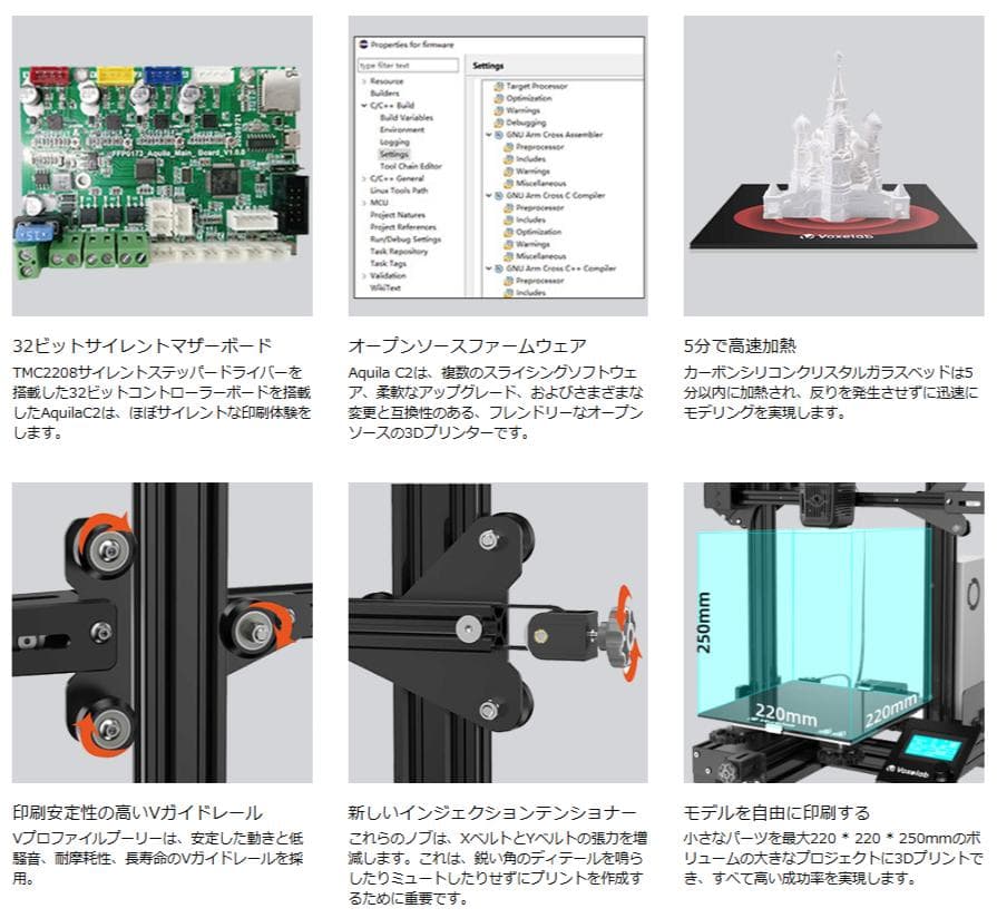 3Dプリンタ一　VOXELAB Aquila C2