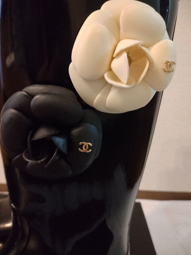 ☆お値引き中☆　美品　シャネル　カメリア　レインブーツ　37　CHANEL
