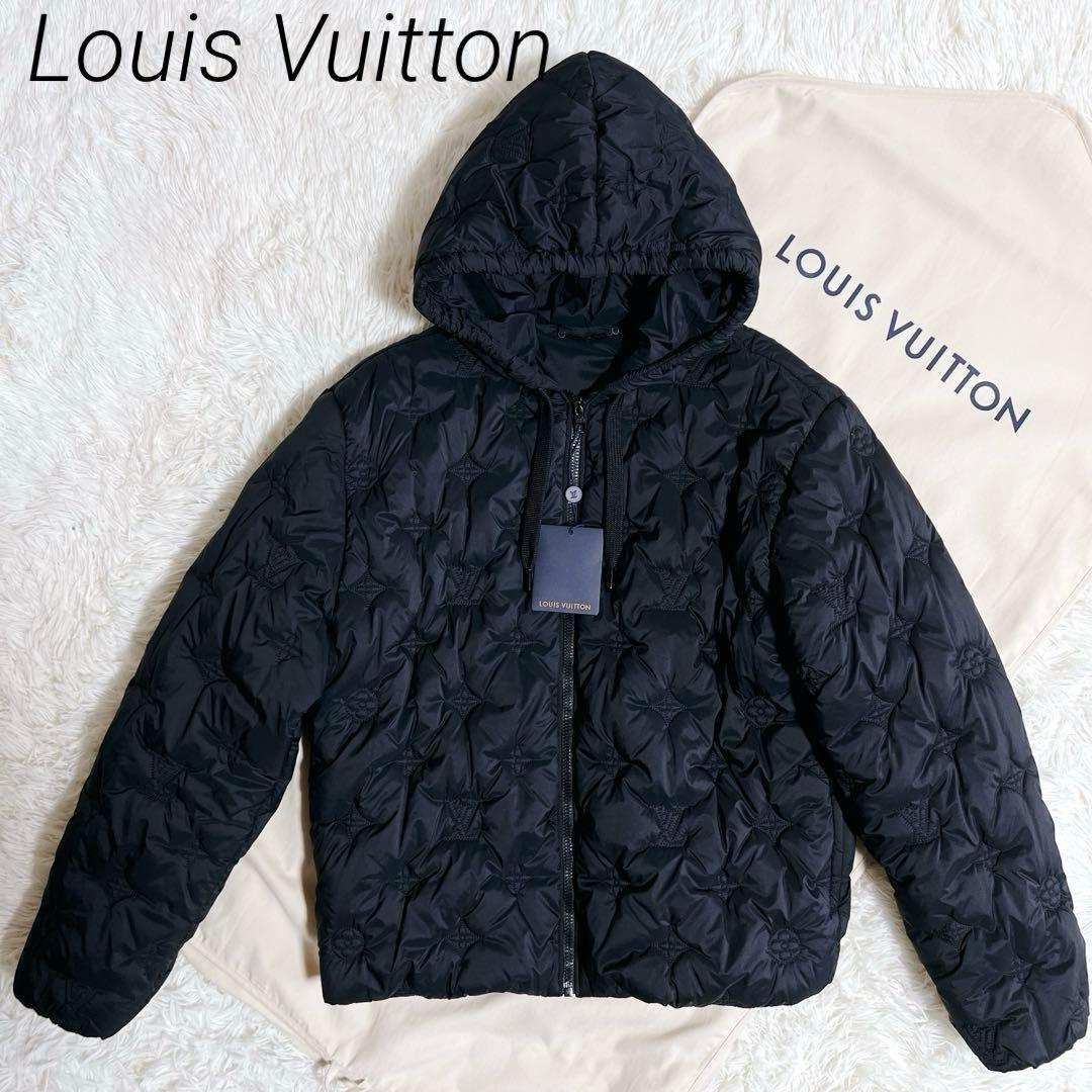 Louis Vuitton モノグラム　キルテッド　フーデッド　ブルゾン　黒