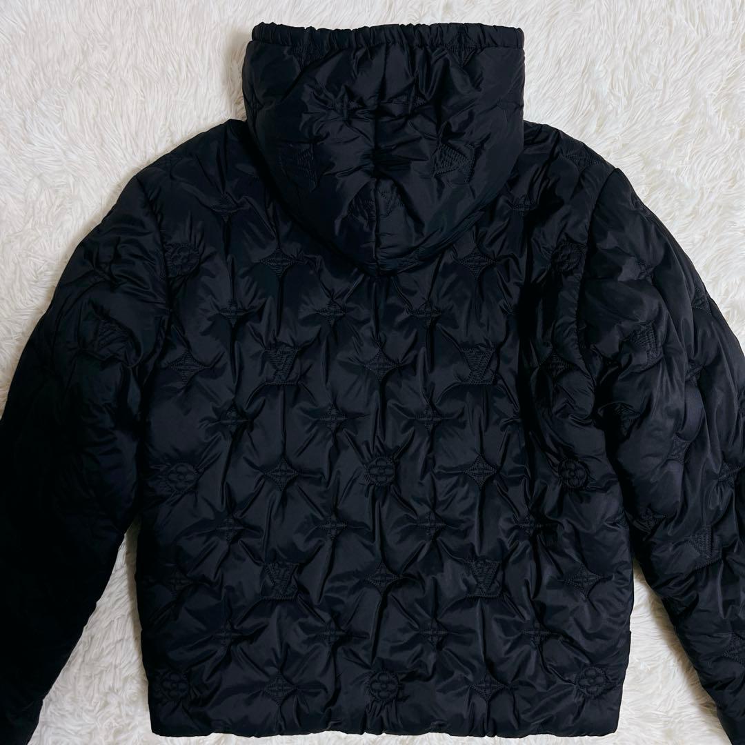 Louis Vuitton モノグラム　キルテッド　フーデッド　ブルゾン　黒