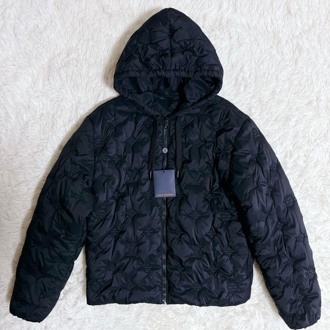 Louis Vuitton モノグラム　キルテッド　フーデッド　ブルゾン　黒