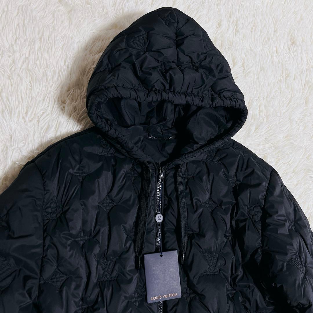 Louis Vuitton モノグラム　キルテッド　フーデッド　ブルゾン　黒