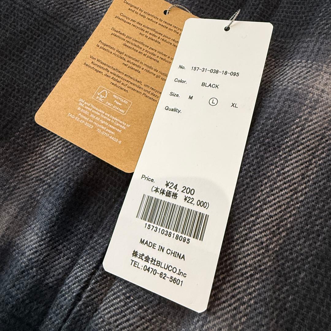 ブルコOMBRE CHECK BOMBER JACKET (BLK)L