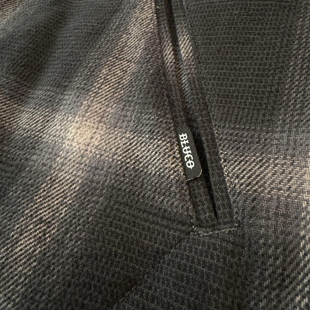 ブルコOMBRE CHECK BOMBER JACKET (BLK)L