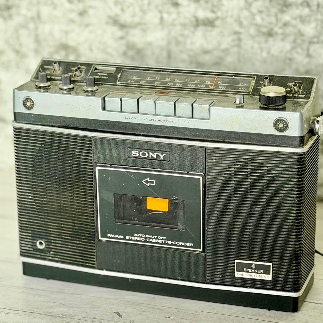 SONY「CF-2580」ステレオラジカセ ワンボックスデザイン