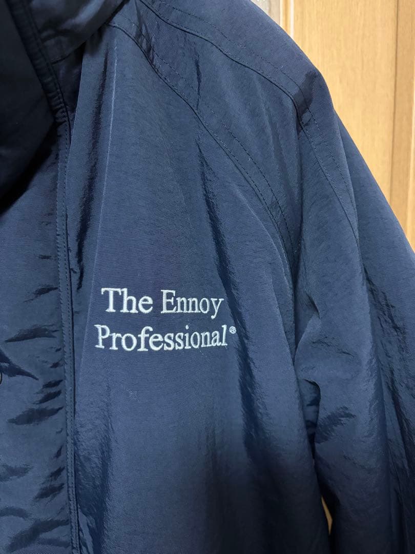 ENNOY PADDED NYLON BENCH COAT M ホワイトブラック