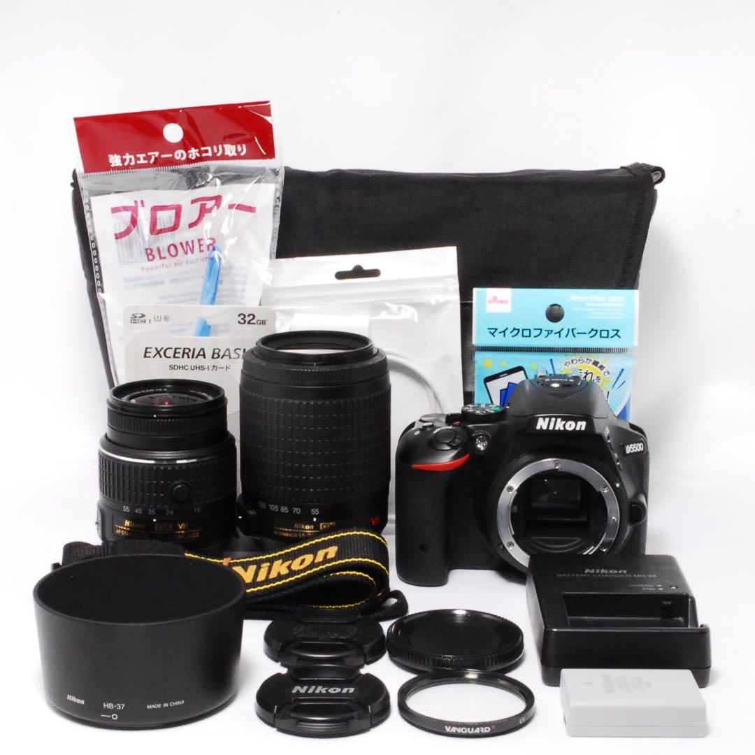 ❤️超望遠ダブルレンズ❤️Nikon D5500❤️WiFi機能搭載❤️一眼レフカメラ❤️