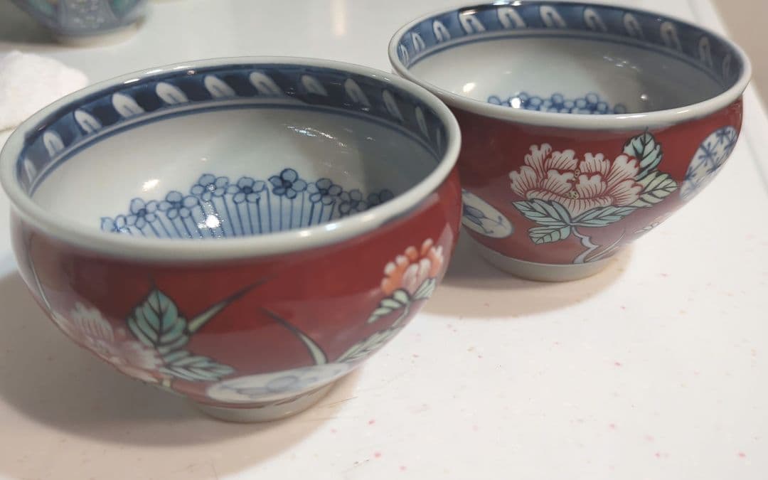 有田焼佐藤走波　湯呑.小鉢.小丼2客セット　 値下げ！！