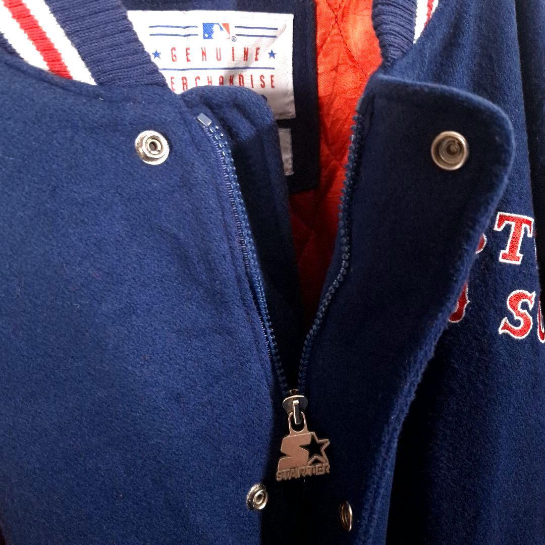 90s STARTER スターター MLB RED SOX ウールスタジャン L