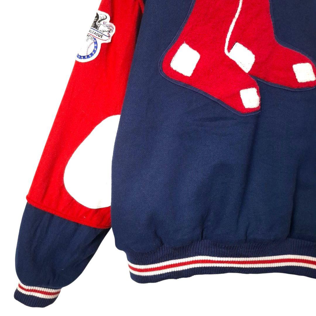 90s STARTER スターター MLB RED SOX ウールスタジャン L